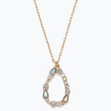 Periwinkle Necklace AB Crystals With Pearls