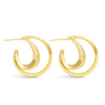 Amanda Blu Gold Summer Polished Double Hoop Earrings