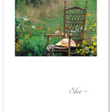 Cardthartic - Hat on Garden Chair Sympathy Card