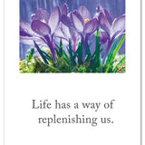 Cardthartic - Blue Crocuses in Rain Card