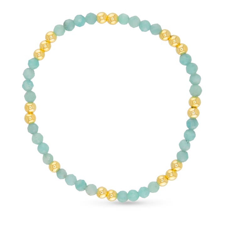 Amanda Blu Amazonite Stretch Beaded Stone Bracelet