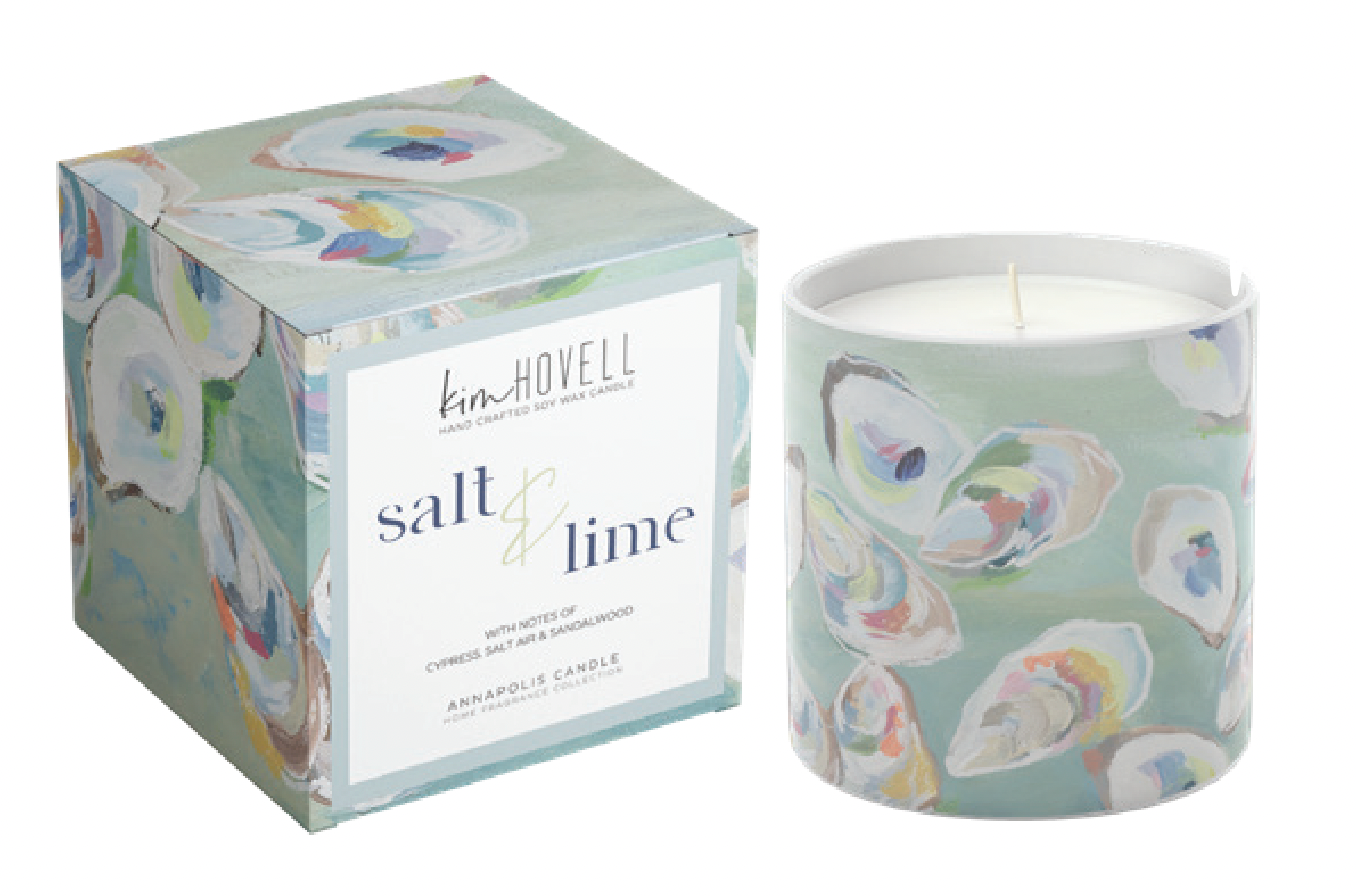 Annapolis Candle Kim Hovell Salt and Lime Oyster Candle
