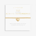 A Littles & Co Always Remembered gold stretch bracelet with heart charm – Available at Be Charmed