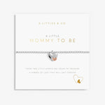 Bracelet with heart charms on a white card with text, featuring 'A Littles & Co.' branding. Available at Be Charmed