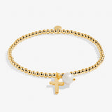 A Littles & Co gold confirmation bracelet gift celebrating faith and devotion, Available at Be Charmed
