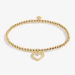 Happy Birthday Sister Gold bracelet by A Littles & Co, gold-tone beaded gift for your sister. Available at Be Charmed