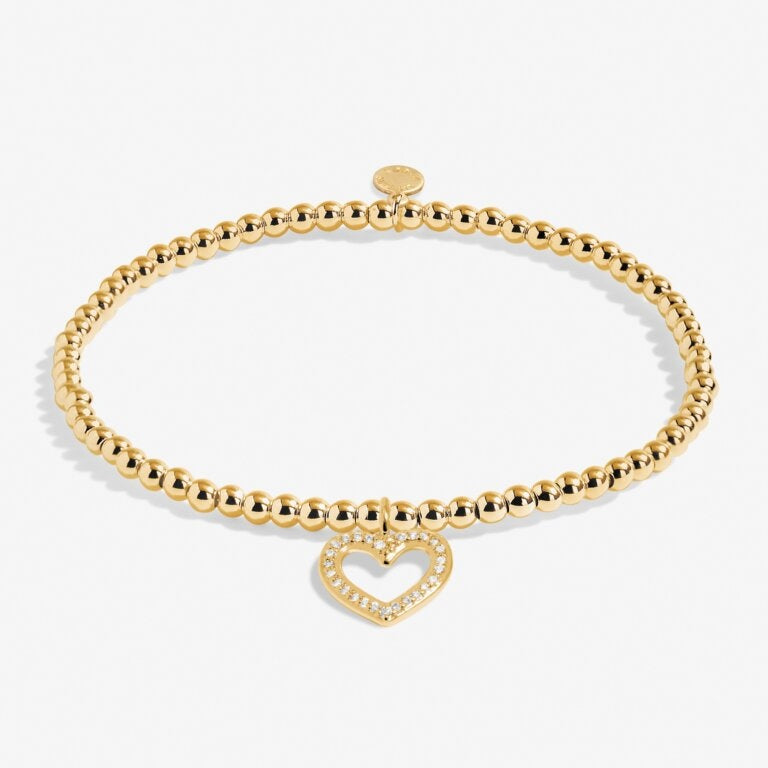 Happy Birthday Sister Gold bracelet by A Littles & Co, gold-tone beaded gift for your sister. Available at Be Charmed