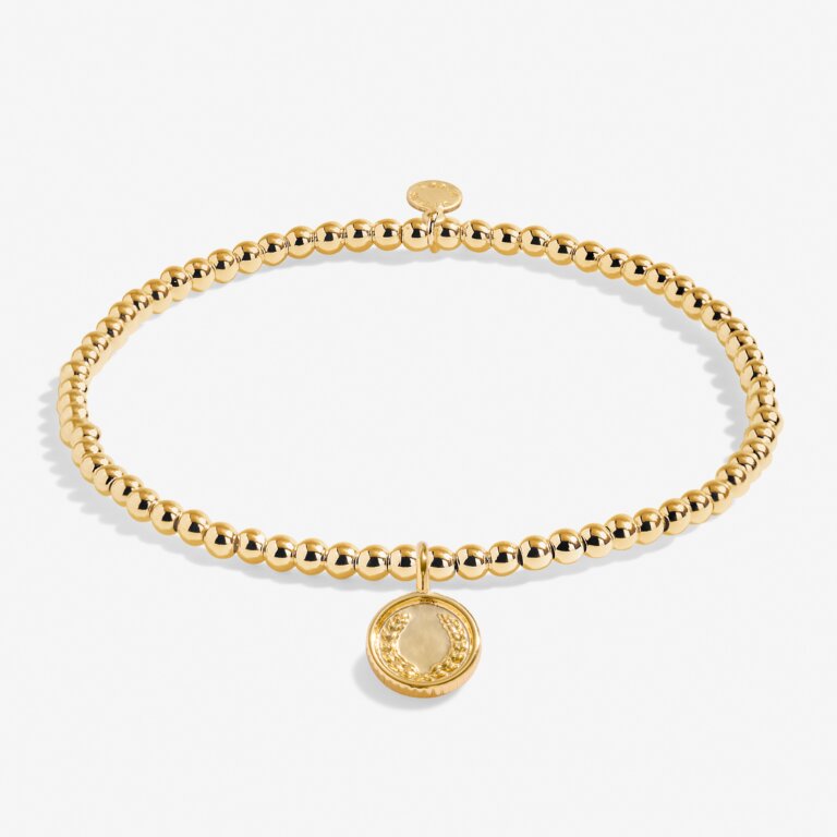A Littles & Co Number 1 Coach Gold Bracelet featuring a delicate gold finish with coach-themed charm—thoughtful gift for coaches from Be Charmed.