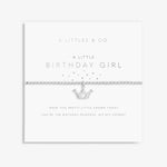 Birthday Girl kids bracelet by A Littles & Co with a cute charm and sentiment card, perfect birthday gift — Available at Be Charmed