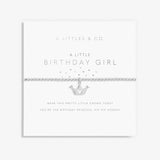 Birthday Girl kids bracelet by A Littles & Co with a cute charm and sentiment card, perfect birthday gift — Available at Be Charmed