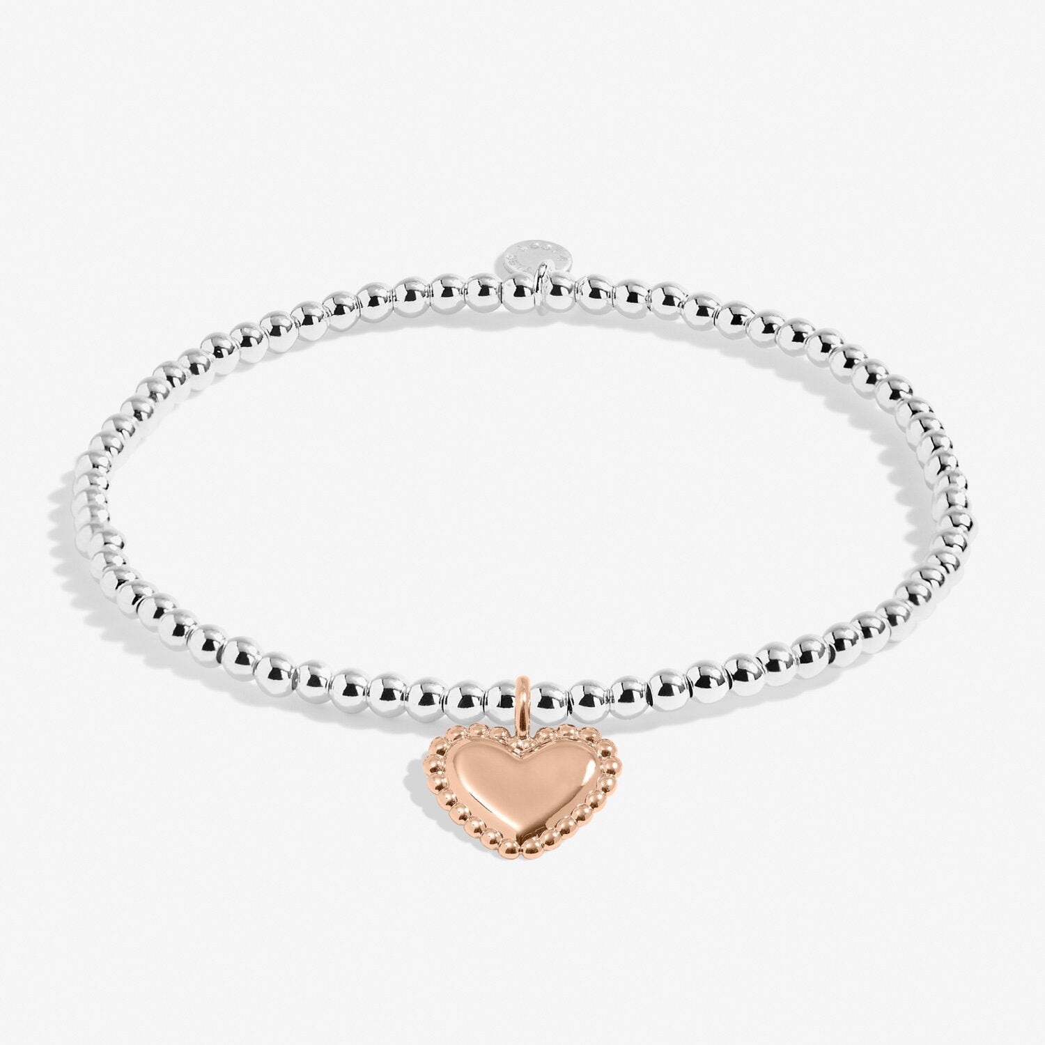 A Littles & Co Lovely Daughter Children’s Bracelet in silver and rose gold—delicate design, perfect gift for daughters from Be Charmed.