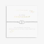 A Littles & Co Silver Friendship Bracelet on Card. Available at Be Charmed. 