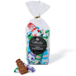 Abdallah 7.5 oz Foiled Milk Chocolate Snowmen. Rich, creamy chocolates wrapped in festive snowman foil. Perfect holiday treat. Available at Be Charmed.