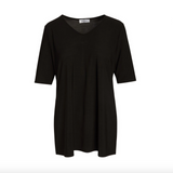 Accent Black Magic Shirt featuring a classic black hue, soft flowing fabric, and flattering silhouette, perfect for any occasion, available at Be Charmed