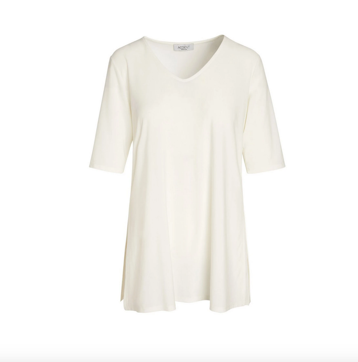 Accent Magic Shirt in ivory, featuring soft fabric and a flattering fit, perfect for casual or dressy looks, available now at Be Charmed