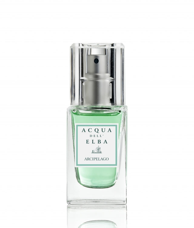 Acqua Dell'Elba Arcipelago Uomo Eau De Parfum 0.5oz featuring fresh citrus, spice, and marine notes in a sleek travel-friendly bottle, available at Be Charmed