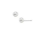 Aimee by Pastore Ball 5MM Stud Earrings with a smooth, polished finish—simple, classic, and perfect for everyday style, available at Be Charmed