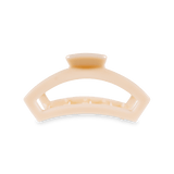 Almond Beige Open Teleties Hair Clip with bendable teeth, strong hold and open design—available at Be Charmed.