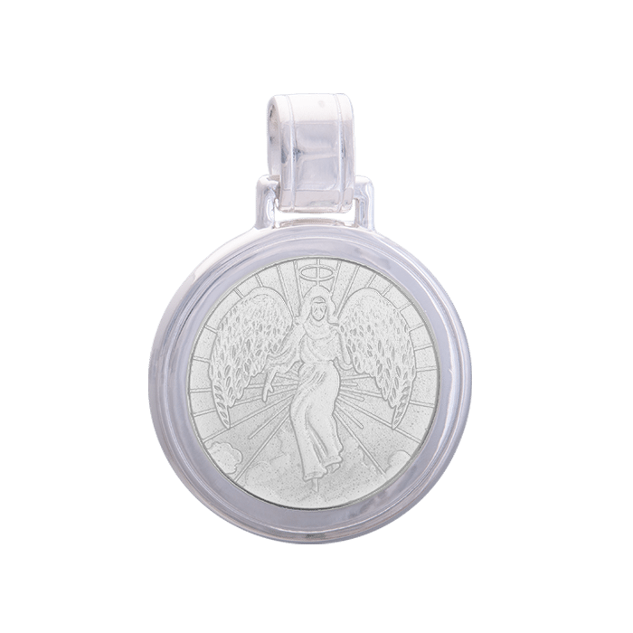 Alpine White Lola angel pendant necklace symbolizing guidance and protection, perfect for everyday wear or gifting. Available at Be Charmed.