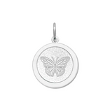 Alpine White Lola Butterfly pendant symbolizing transformation growth and beauty, meaningful nature-inspired charm jewelry gift, Available at Be Charmed