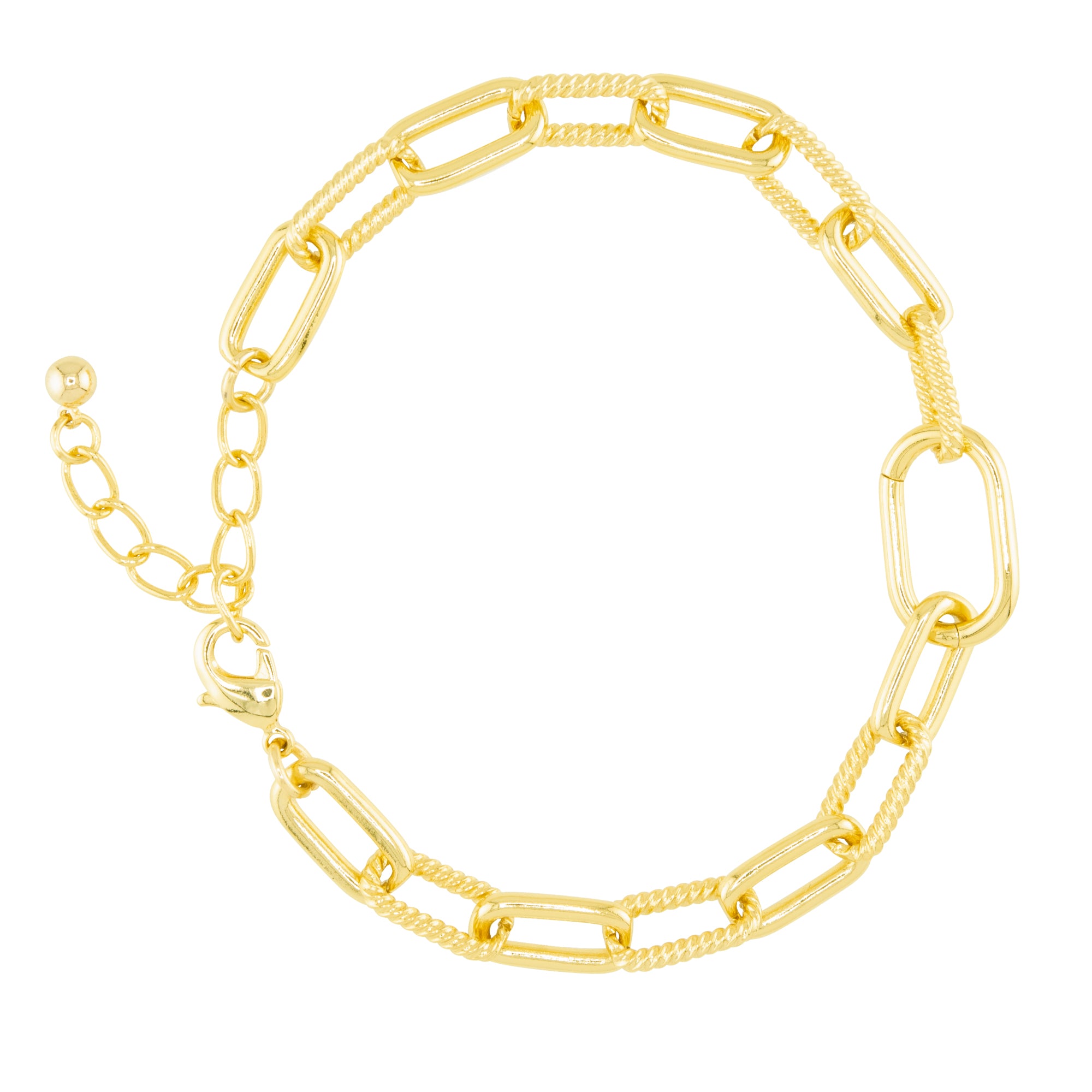 Amanda Blu Gold Pippa Charm Bracelet – 18K gold-dipped, adjustable bracelet perfect for adding your favorite charms. Available at Be Charmed