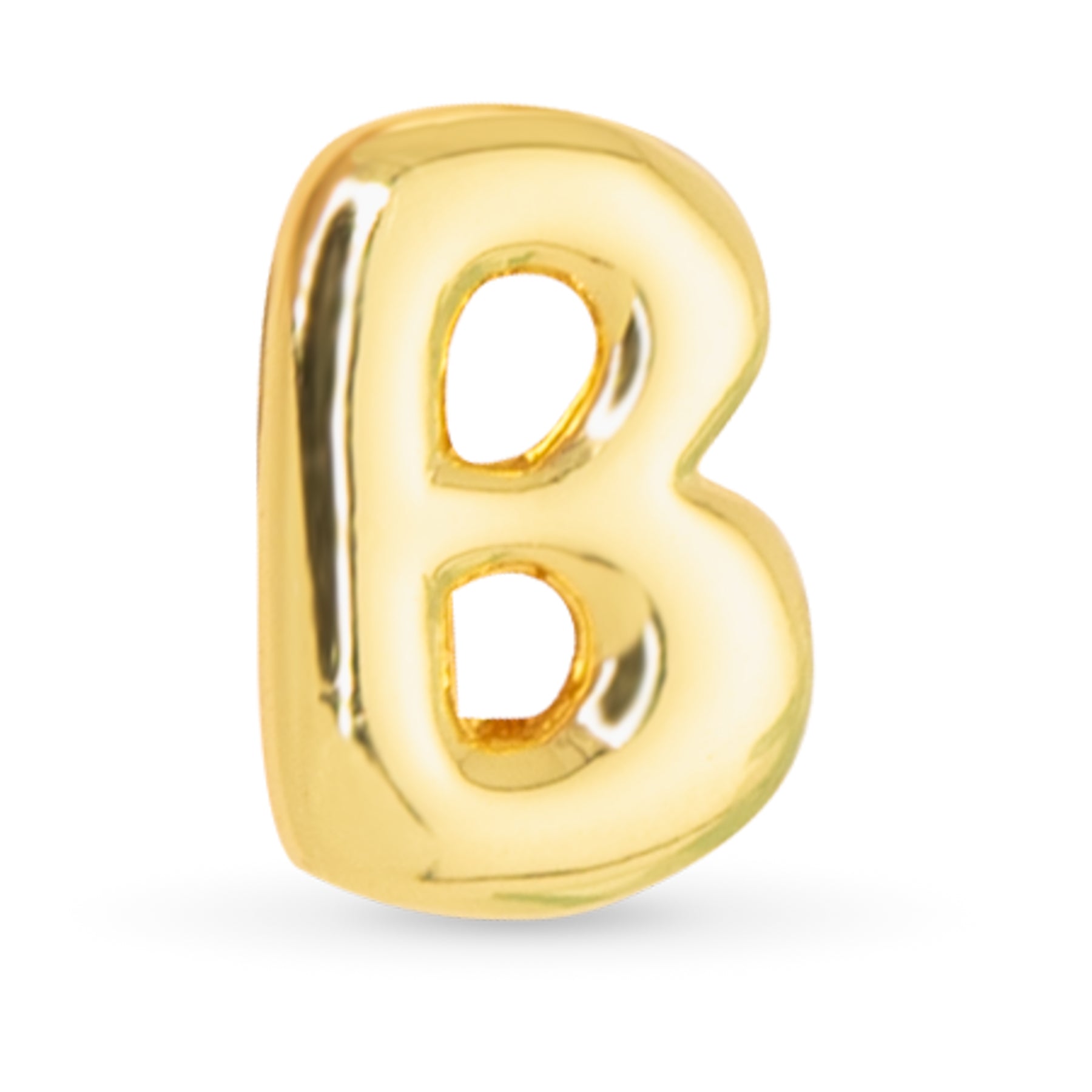 Amanda Blu Gold B Initial Charm featuring a polished gold-tone letter design—ideal for personalizing jewelry and gifting, available at Be Charmed