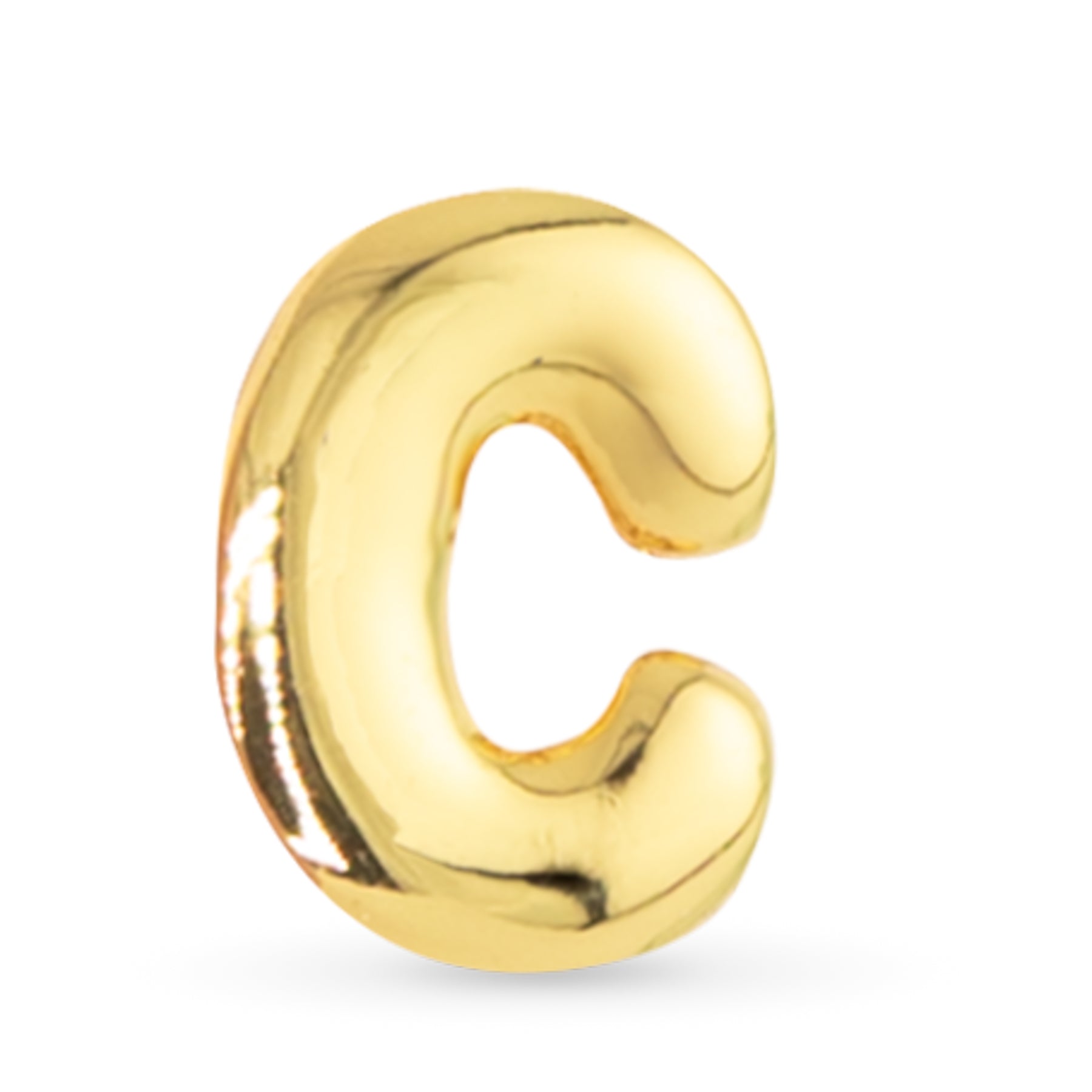 Amanda Blu Gold C Initial Charm featuring a polished gold-tone letter design—ideal for personalizing jewelry and gifting, available at Be Charmed