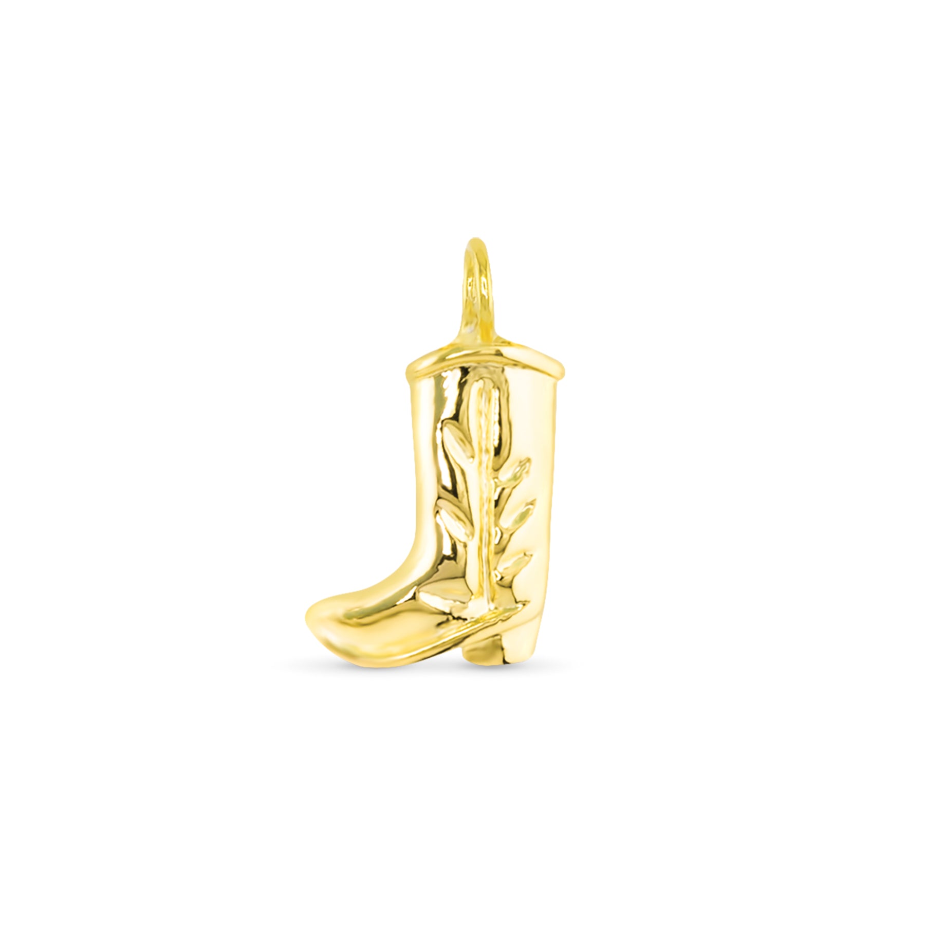 Amanda Blu Gold Cowboy Charms – 18K gold-dipped charms with cubic zirconia accents. Available at Be Charmed