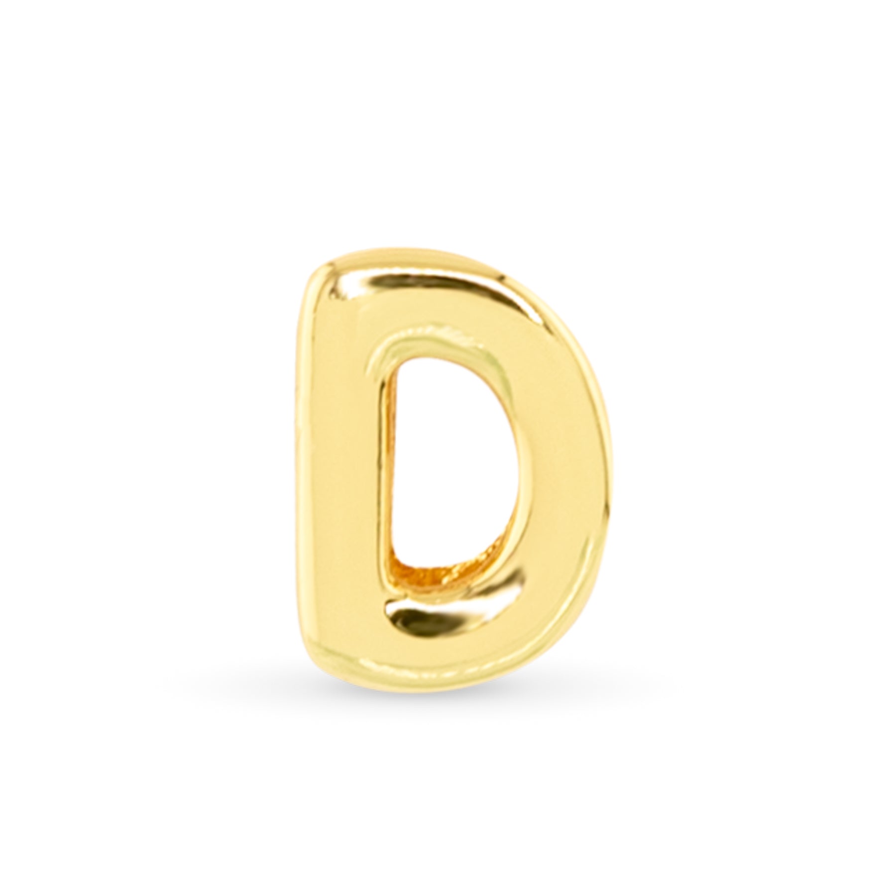 Amanda Blu Gold D Initial Charm featuring a polished gold-tone letter design—ideal for personalizing jewelry and gifting, available at Be Charmed