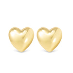 Amanda Blu Gold Ella Polished Heart Stud Earrings with delicate gold heart design, available at Be Charmed.