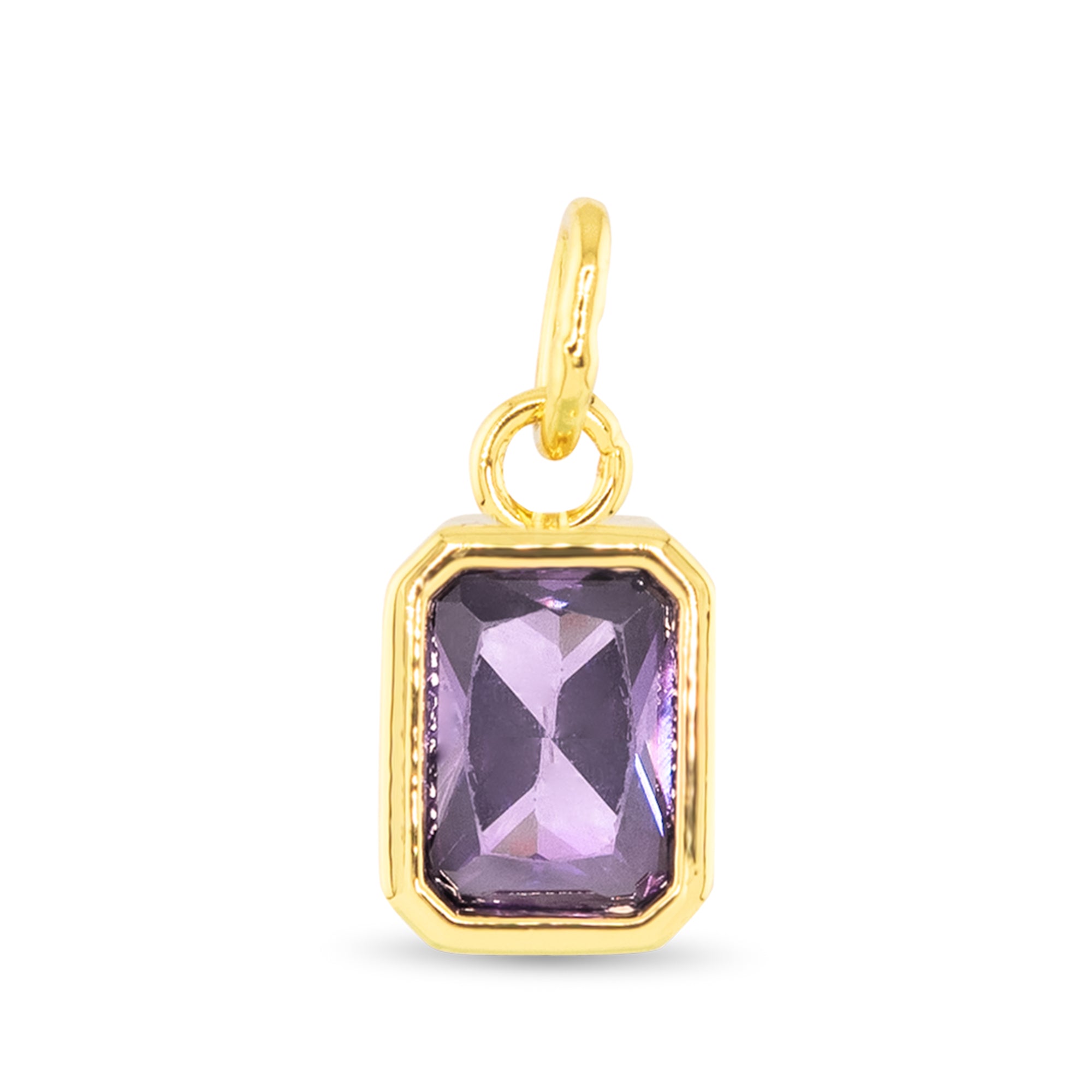 Amanda Blu Gold Birthstone Charm—gold-plated disc charm with authentic crystal birthstone for June. Ideal for bracelets and necklaces. Available at Be Charmed