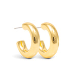 Amanda Blu Gold Kate Polished Huggie Earrings with sleek polished gold finish, available at Be Charmed.
