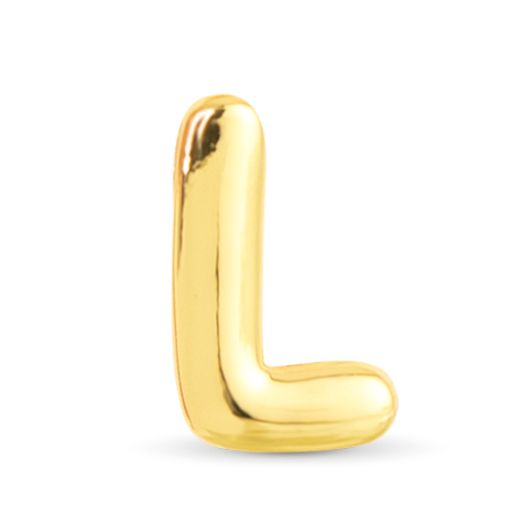 Amanda Blu Gold L Initial Charm featuring a polished gold-tone letter design—ideal for personalizing jewelry and gifting, available at Be Charmed