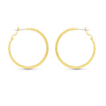 Amanda Blu Gold Leilani Polished Braided Large Hoop Earrings with bold textured design, available at Be Charmed.
