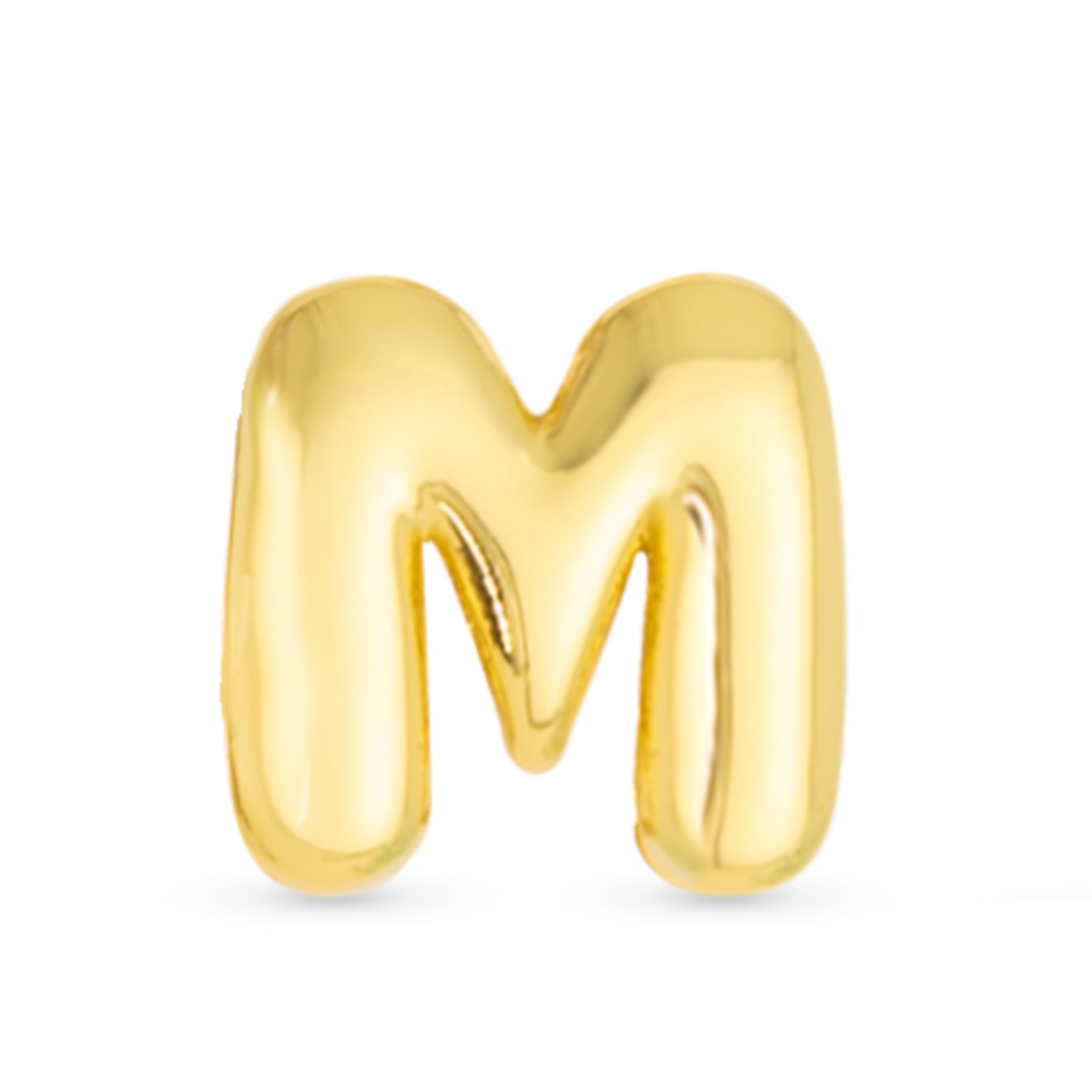 Amanda Blu Gold M Initial Charm featuring a polished gold-tone letter design—ideal for personalizing jewelry and gifting, available at Be Charmed