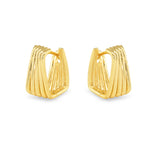 Amanda Blu Gold Polished Isabella Earrings with classic polished gold design, available at Be Charmed.