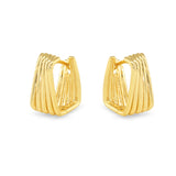 Amanda Blu Gold Polished Isabella Earrings with classic polished gold design, available at Be Charmed.