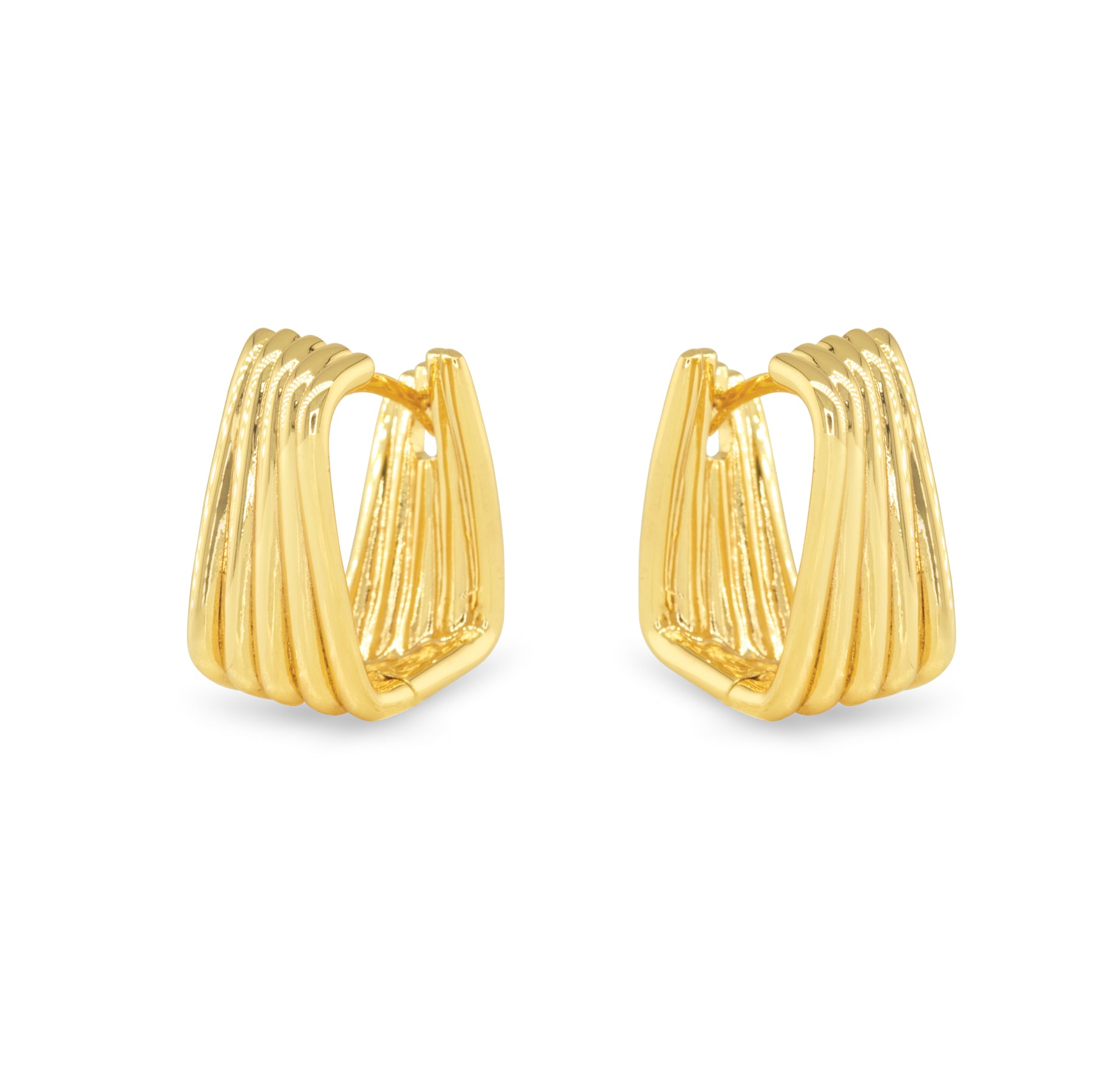 Amanda Blu Gold Polished Isabella Earrings with classic polished gold design, available at Be Charmed.