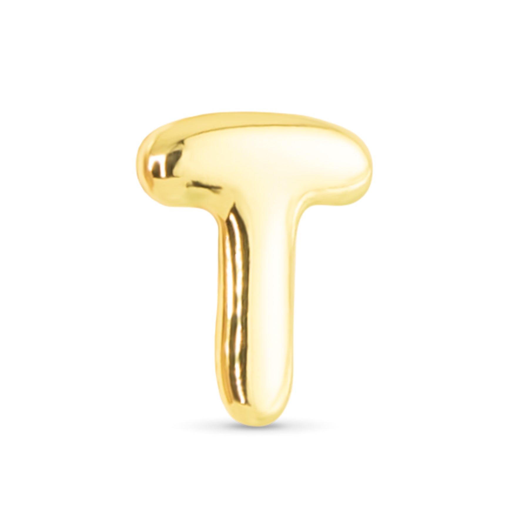 Amanda Blu Gold T Initial Charm featuring a polished gold-tone letter design—ideal for personalizing jewelry and gifting, available at Be Charmed