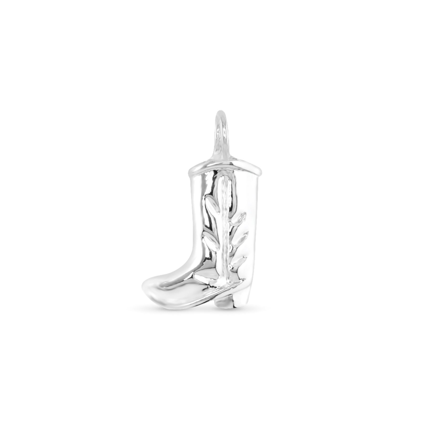 Amanda Blu Silver Cowboy Charm – Sterling silver charm with cubic zirconia accents. Available at Be Charmed 