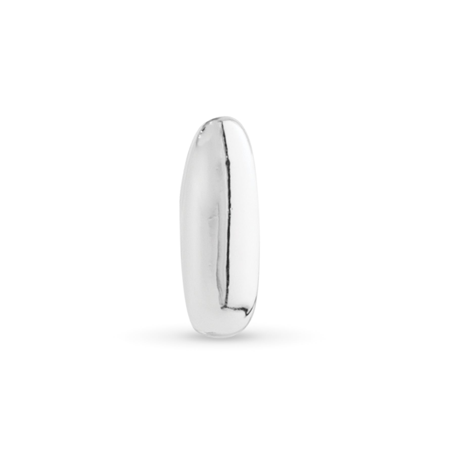 Amanda Blu Silver I Initial Charm with a classic polished finish—perfect for customizing necklaces and bracelets, available at Be Charmed