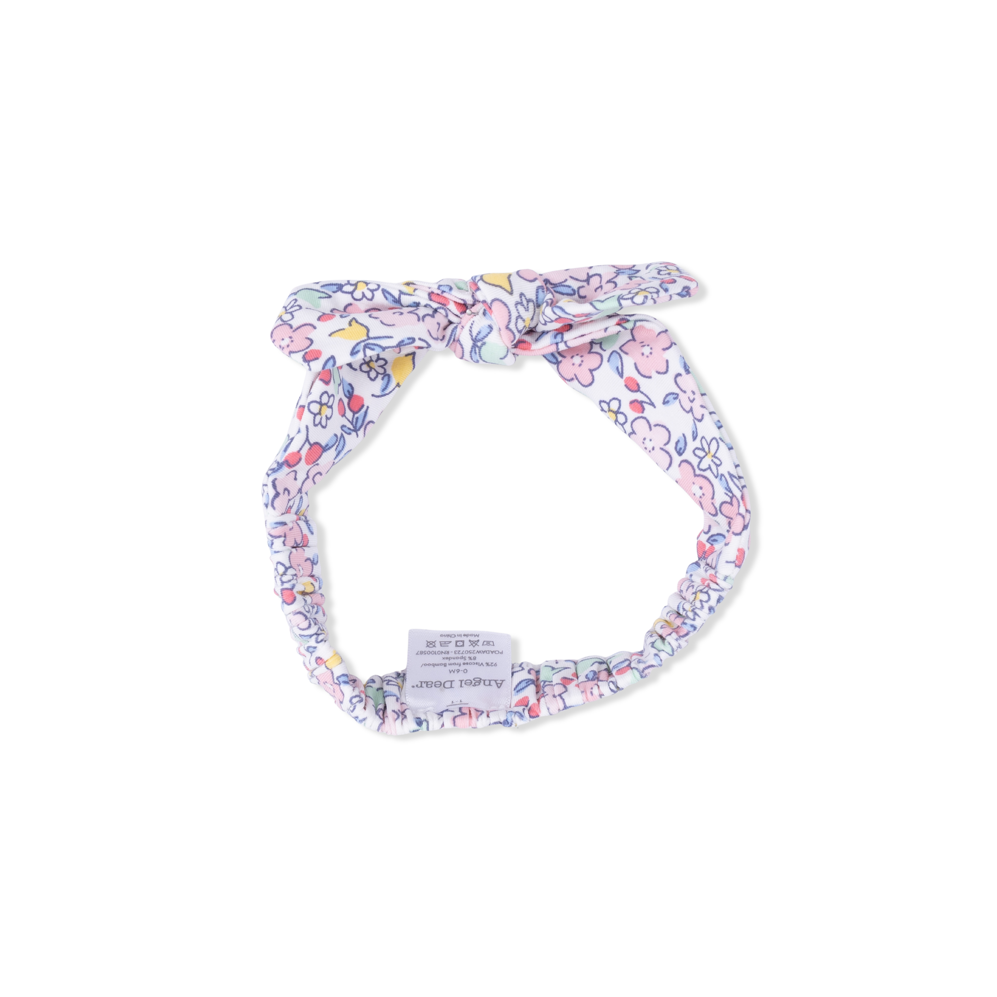Angel Dear Floral patterned headband on a white background. Available at Be Charmed