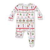 Angel Dear 2 Way Zipper Footie Nutcracker Fair Isle – cozy baby pajamas with festive holiday pattern, perfect gift. Available at Be Charmed