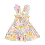 Angel Dear Amelia Floral Ruffle Strap Smocked Top  with floral print and ruffles, available at Be Charmed.