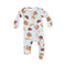 Angel Dear Baseball 2-Way Zipper Footie with soft fabric and sporty baseball print, available at Be Charmed.