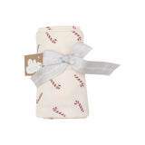 Angel Dear Candy Canes Rib Swaddle Blanket for babies, featuring a festive candy cane print and soft materials, available at Be Charmed.