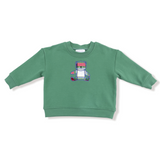 Angel Dear Drop Sleeve Sweatshirt Holiday Plaid – festive baby sweatshirt with rib cuffs, cozy holiday outfit. Available at Be Charmed