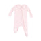 Angel Dear Pink Peter Pan 2-Way Zipper Footie with cozy fabric and pink collar, available at Be Charmed.