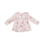 Angel Dear Woodsorrel Ruffle Top  for baby girls, featuring a delicate floral pattern and soft materials, available at Be Charmed.
