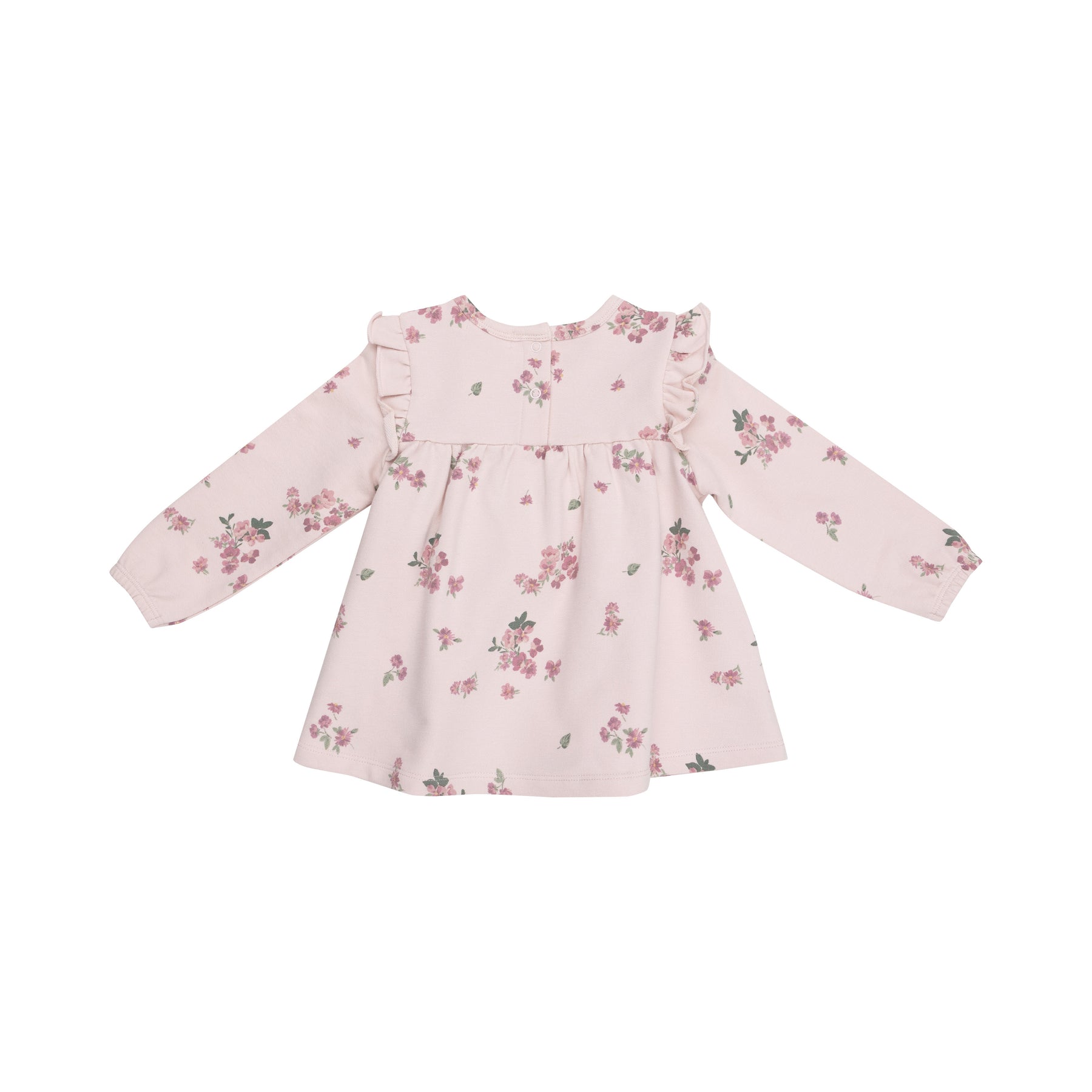 Angel Dear Woodsorrel Ruffle Top  for baby girls, featuring a delicate floral pattern and soft materials, available at Be Charmed.